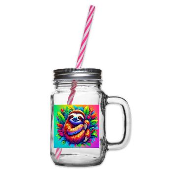 sloth - Glass jar with handle and screw cap - clear - Right