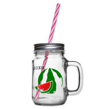 Melone - Henkelglas mit Schraubdeckel - Klar - Rechts