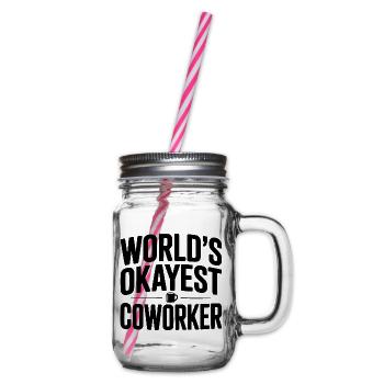 Der beste Kollege der Welt - Henkelglas mit Schraubdeckel - Klar - Rechts