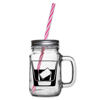 Whiskey Glas Geschenk Barkeeper Kellner  - Henkelglas mit Schraubdeckel - Klar - Rechts