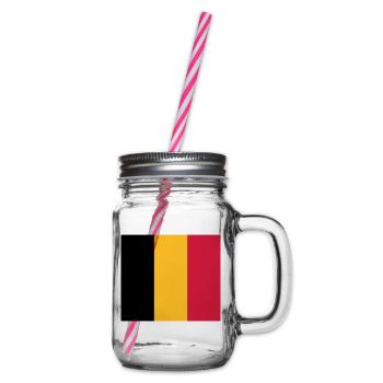 Drapeau national de Belgique - Bocal à boisson - transparent - Droite