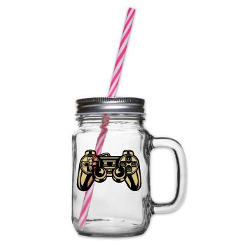 Gaming - Henkelglas mit Schraubdeckel - Klar - Rechts