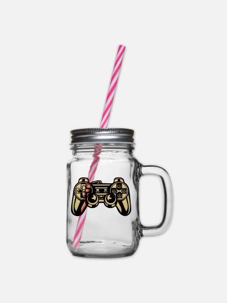 Gaming - Henkelglas mit Schraubdeckel - Klar