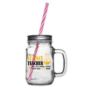 I'm A Science Teacher - Henkelglas mit Schraubdeckel - Klar - Rechts