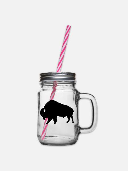 Bison - Henkelglas mit Schraubdeckel - Klar