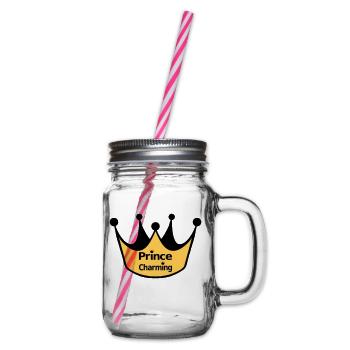 Prince Charming - Glass jar with handle and screw cap - clear - Right