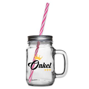 Onkel / Tante / Vetter / Cousin / Kusine - Henkelglas mit Schraubdeckel - Klar - Rechts