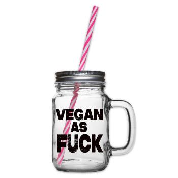 Végétalien comme Fuck - Bocal à boisson - transparent - Droite