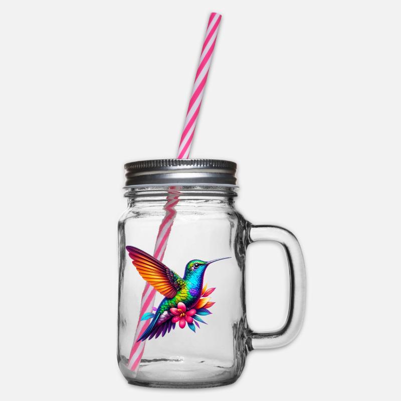 Kolibri - Henkelglas mit Schraubdeckel - Klar