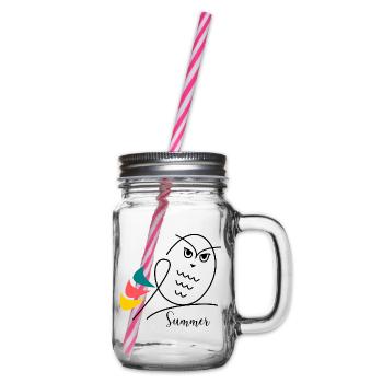 FEIERTAG. FROHE FEIERTAGE. GELIEBTE. MEISTER. LEHRER - Henkelglas mit Schraubdeckel - Klar - Rechts