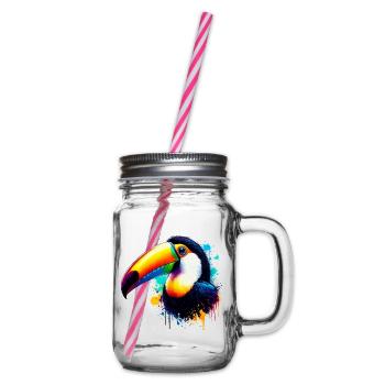 Tukan - Henkelglas mit Schraubdeckel - Klar - Rechts