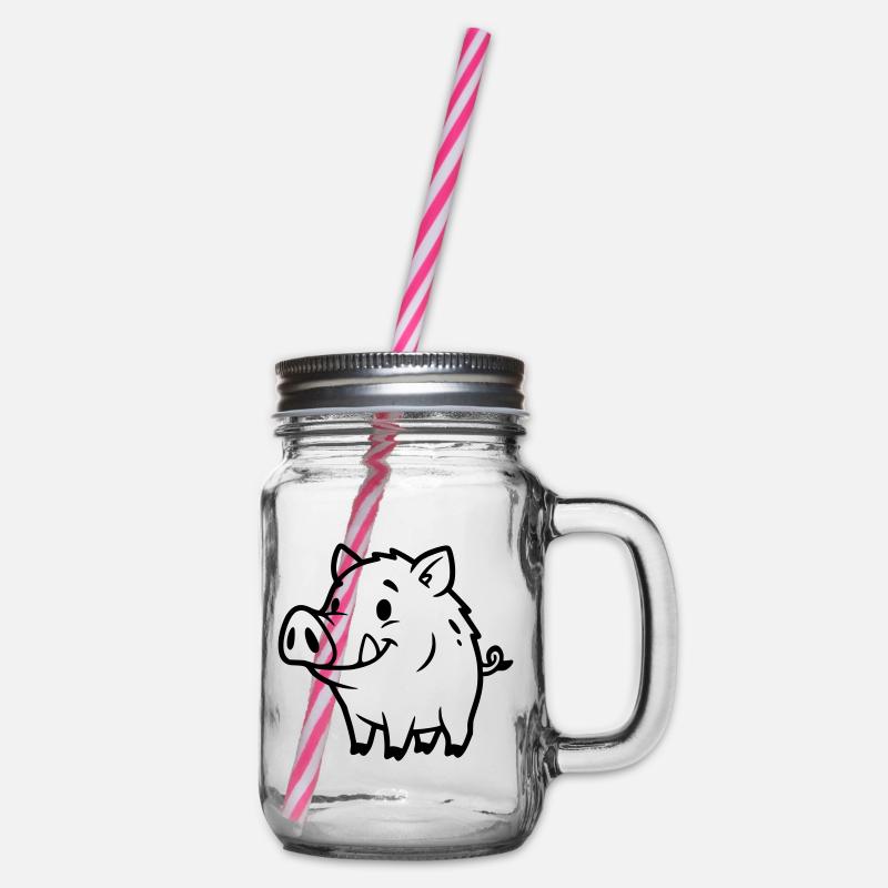 Page à colorier de la bande dessinée Wild Boar - Bocal à boisson - transparent