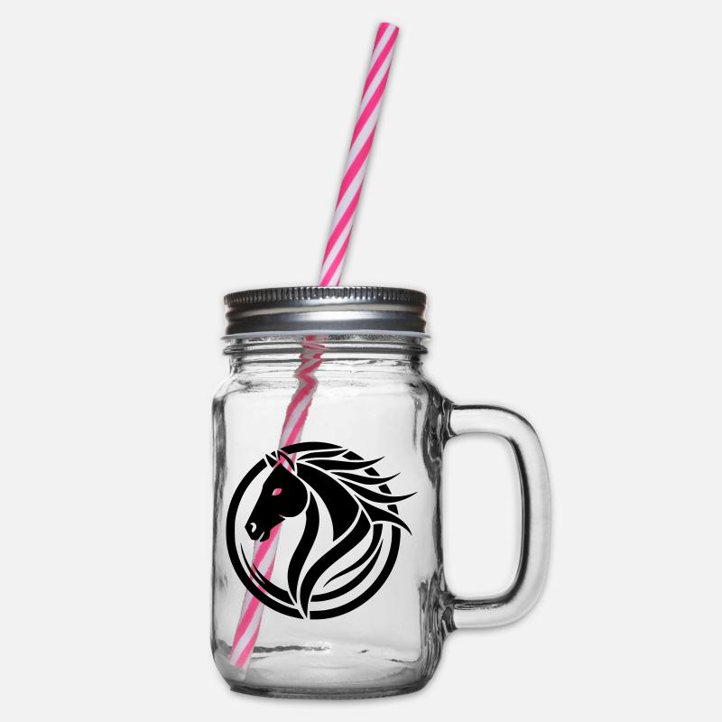 logo cheval - Bocal à boisson - transparent
