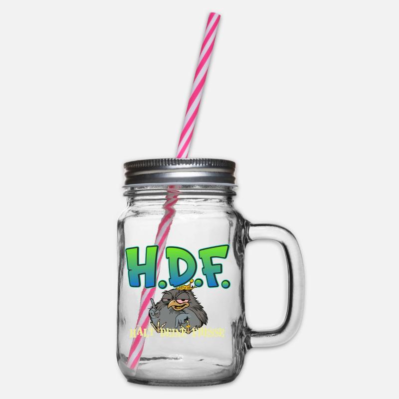 H.D.F.  - Henkelglas mit Schraubdeckel - Klar