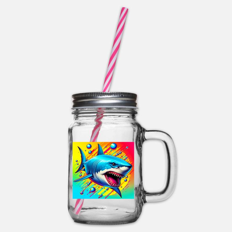 Requin - Bocal à boisson - transparent