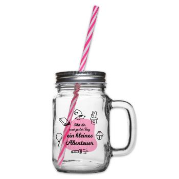 Kita Abschiedsgeschenk für die Erzieherin - Henkelglas mit Schraubdeckel - Klar - Rechts