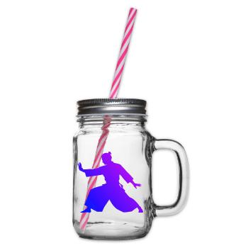 Selbstverteidigung Geschenkidee für Aikido-Prüfung - Henkelglas mit Schraubdeckel - Klar - Rechts