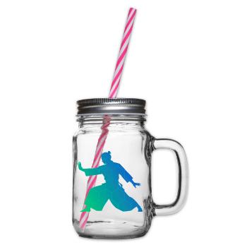 Selbstverteidigung Geschenkidee für Aikido-Prüfung - Henkelglas mit Schraubdeckel - Klar - Rechts