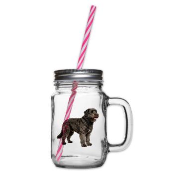 Bouvier des Flanders - Henkelglas mit Schraubdeckel - Klar - Rechts