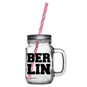 Berlin - Henkelglas mit Schraubdeckel - Klar - Rechts