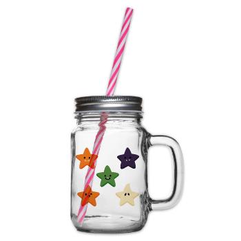 Five Spooky Little Stars - Henkelglas mit Schraubdeckel - Klar - Rechts