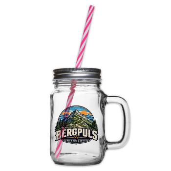 Bergpuls – Oben wird es ruhig - Henkelglas mit Schraubdeckel - Klar - Rechts