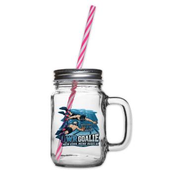 Unterwasser Rugby Goalie - Henkelglas mit Schraubdeckel - Klar - Rechts