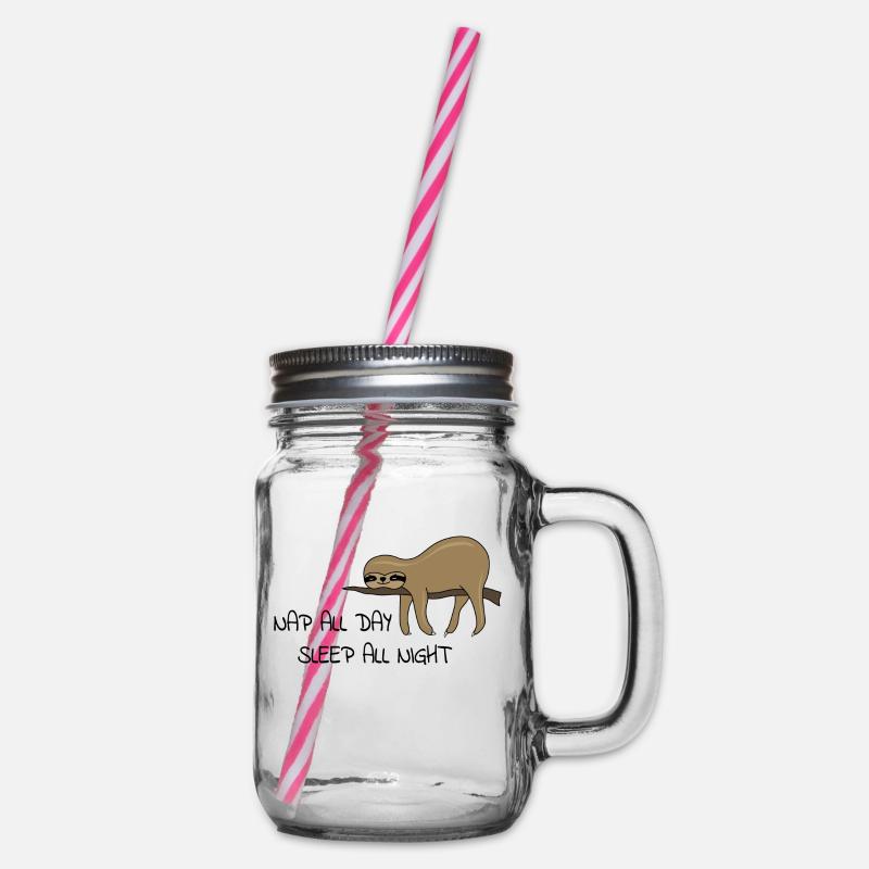 Sloth Napping - Bocal à boisson - transparent