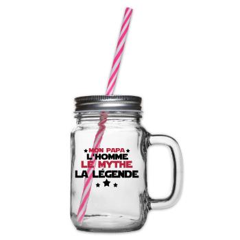 mon papa - Bocal à boisson - transparent - Droite