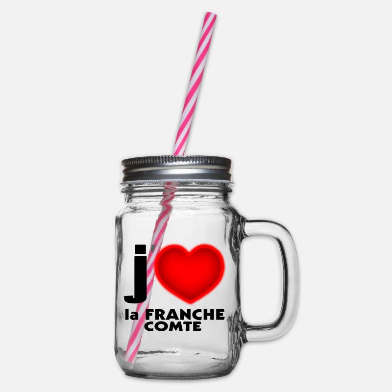 J'aime la Franche Comte - Bocal à boisson - transparent
