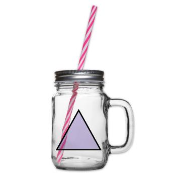 hipster triangle dreieck form - Henkelglas mit Schraubdeckel - Klar - Rechts