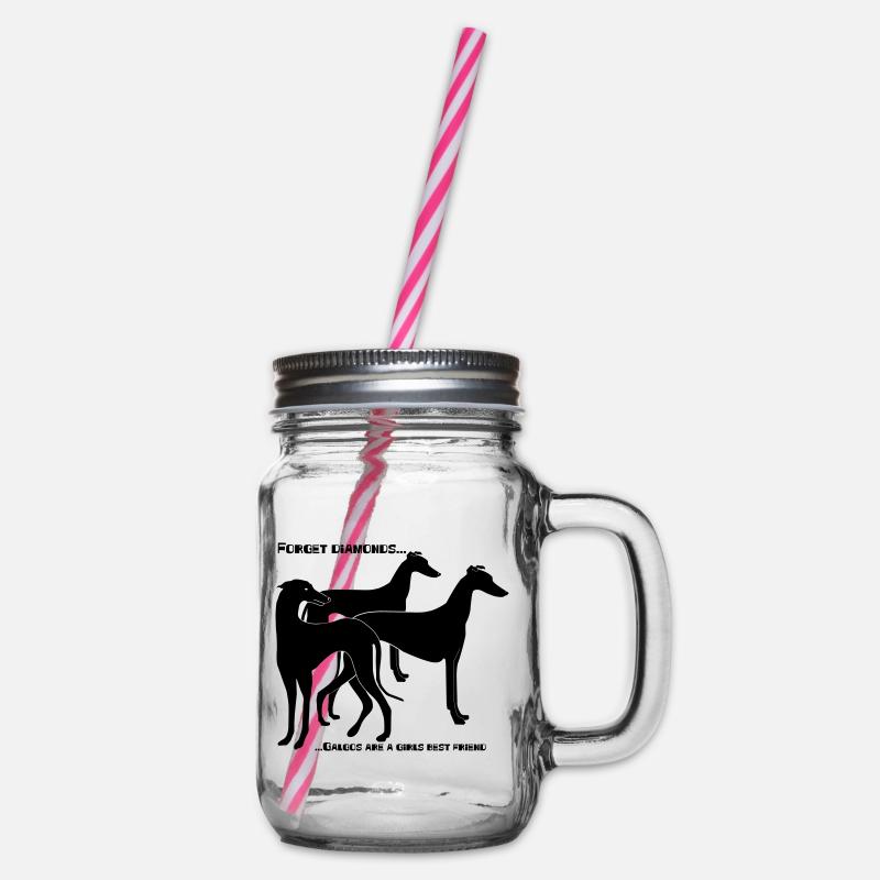 forget_diamonds..Galgos - Henkelglas mit Schraubdeckel - Klar