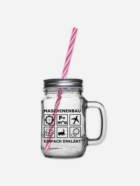 Maschinenbau Ingenieure - Henkelglas mit Schraubdeckel - Klar