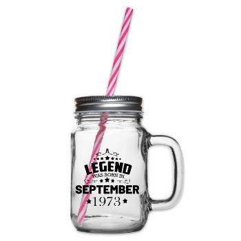 Eine Legende wurde September 1963 geboren - Henkelglas mit Schraubdeckel - Klar - Rechts