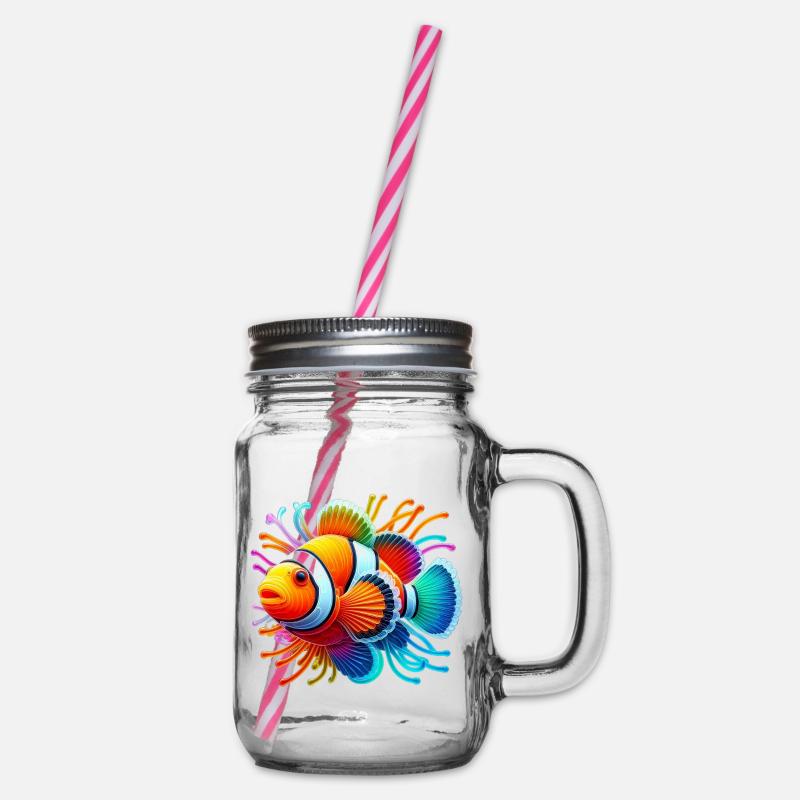 Clownfisch - Henkelglas mit Schraubdeckel - Klar