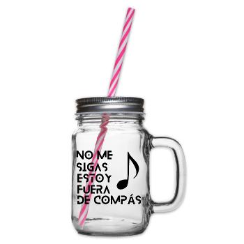 Collection "Don't Follow Me I'm Out of Compás" - Glass jar with handle and screw cap - clear - Right