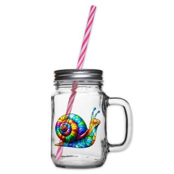 Schnecke - Henkelglas mit Schraubdeckel - Klar - Rechts