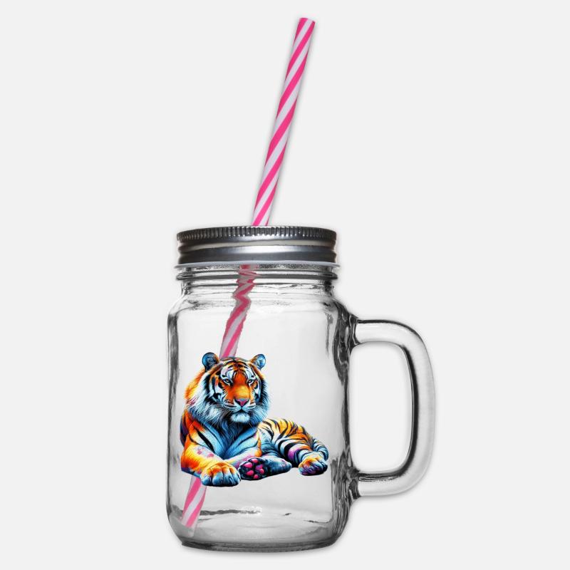 Tiger - Henkelglas mit Schraubdeckel - Klar