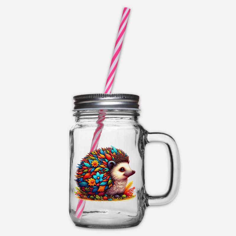 Igel - Henkelglas mit Schraubdeckel - Klar