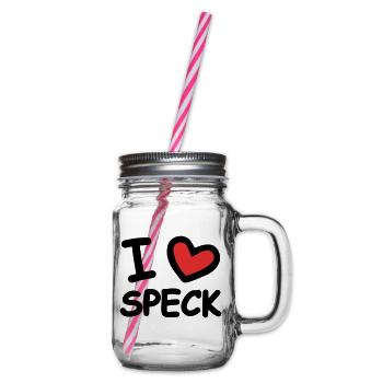 I Love Speck - Henkelglas mit Schraubdeckel - Klar - Rechts