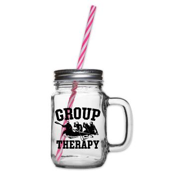 Group Therapy Rafting Adventure - Glass jar with handle and screw cap - clear - Right