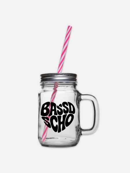 Bassd scho - Henkelglas mit Schraubdeckel - Klar