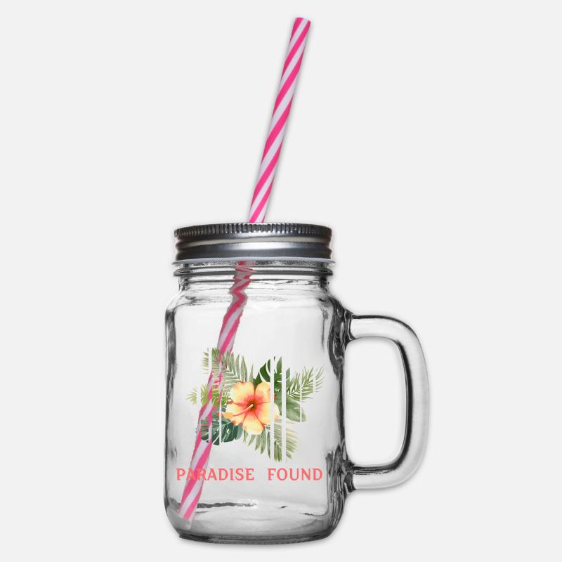 Paradis Tropical Hibiscus Fragmenté - Bocal à boisson - transparent