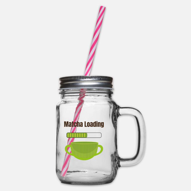 Matcha Loading - Henkelglas mit Schraubdeckel - Klar