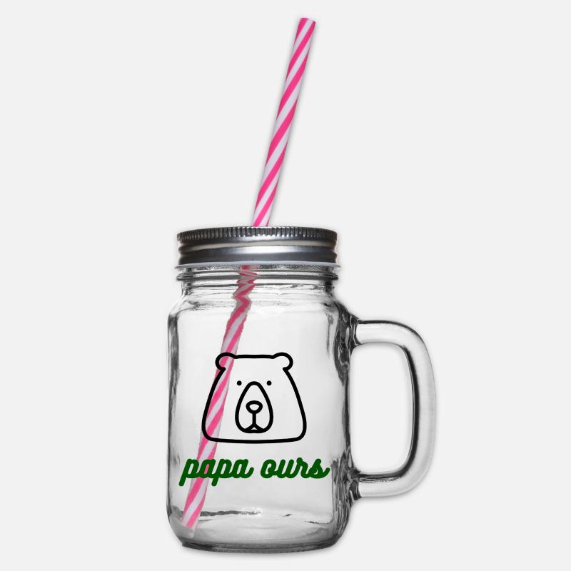 Papa-ours-logo - Bocal à boisson - transparent
