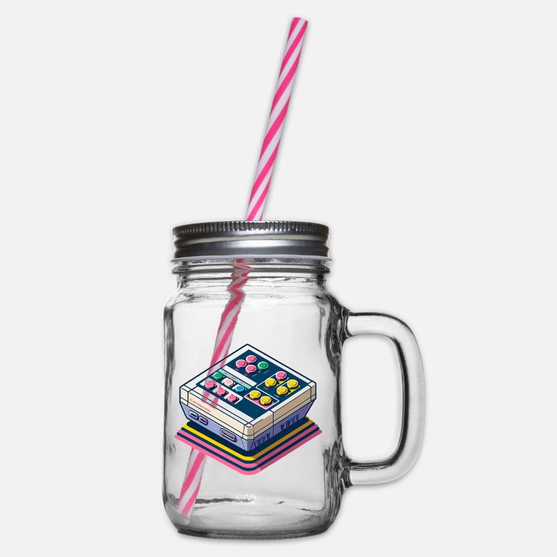 Pixel Art de console de jeux rétro - Bocal à boisson - transparent