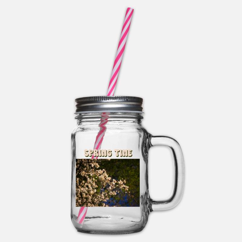 Spring Time - Henkelglas mit Schraubdeckel - Klar