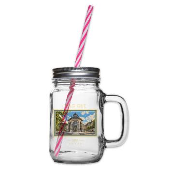 Belgien Spa Vintage Reisemarke - Henkelglas mit Schraubdeckel - Klar - Rechts