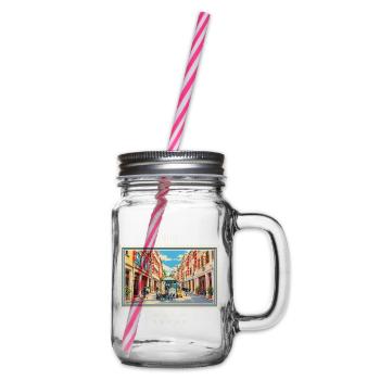 China Shantou Vintage Reisemarke - Henkelglas mit Schraubdeckel - Klar - Rechts