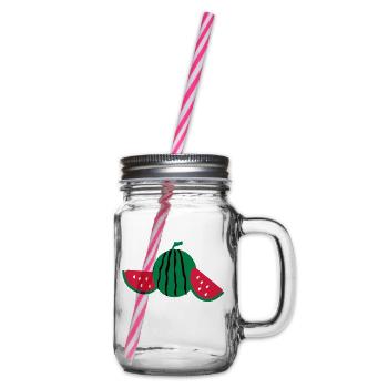 Wassermelone Obst - Henkelglas mit Schraubdeckel - Klar - Rechts